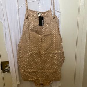 Billabong polka dot overalls